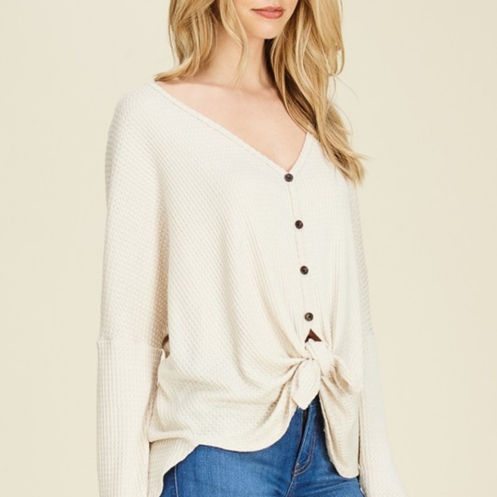 NWT Long sleeve solid knit top - Picture 5 of 7